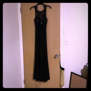 Black formal evening gown